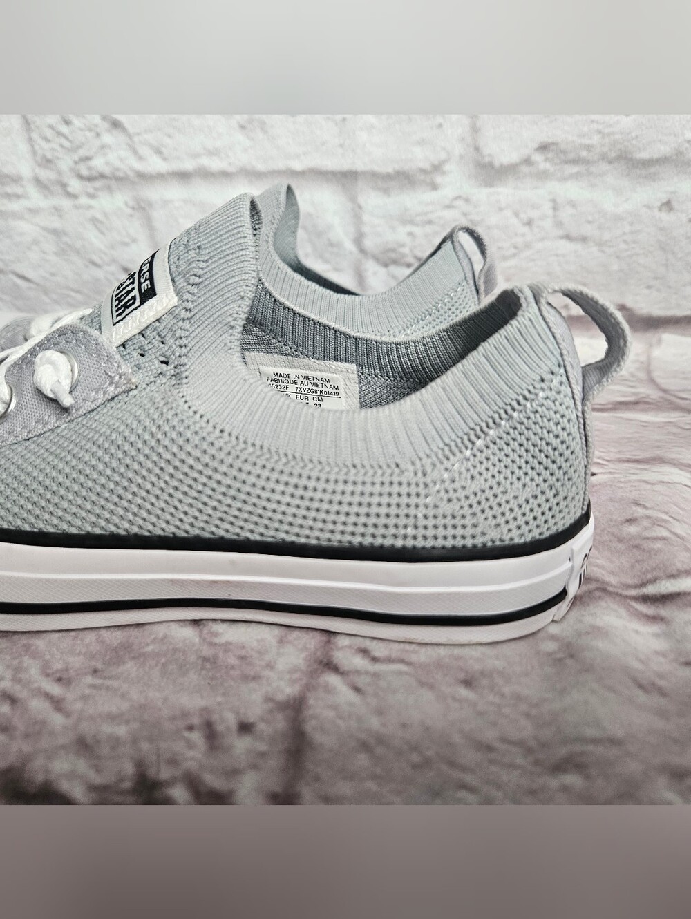 Converse Knit Shoes Sneakers Grey Size 6 Women's - Picture 6 of 10